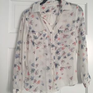 Club Monaco multicolor button up blouse